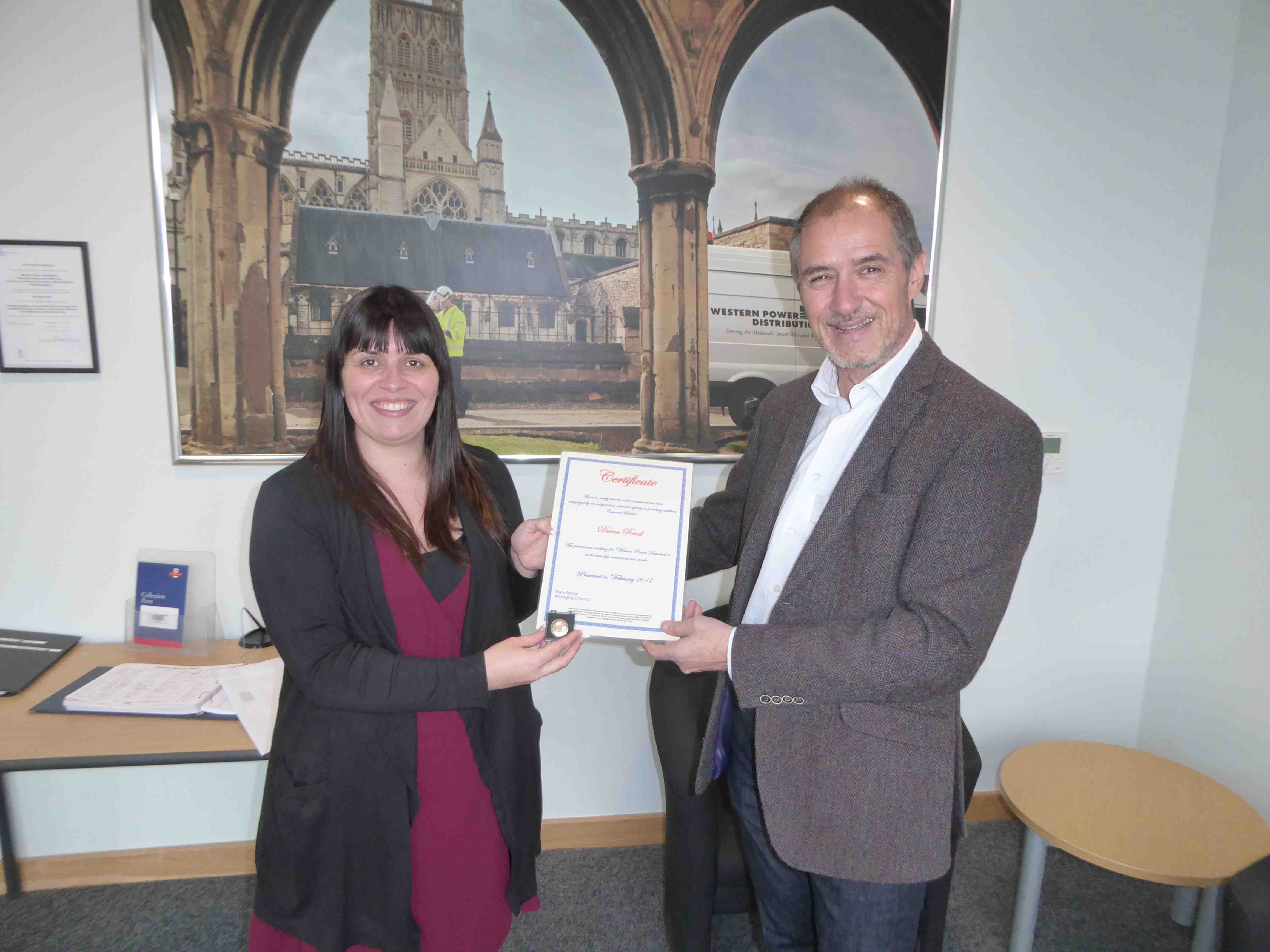 Mark Boyce, Managing Director of UCSM Ltd. and Deena Read.