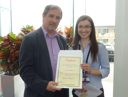 Mark Boyce, Managing Director of UCSM Ltd. and Jenna Harman.